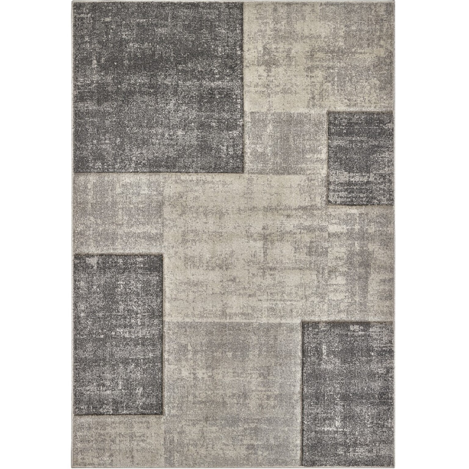 Tappeto Stile Moderno Geometrico Grigio