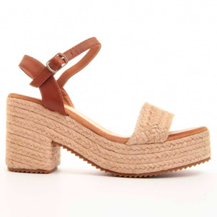 Sandalias de Tacón - Beige - Altura: 7 cm