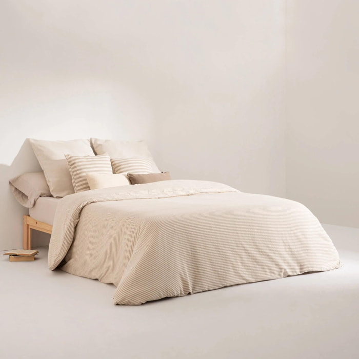 Housse de couette jacquard Jávea Moyen Tabac