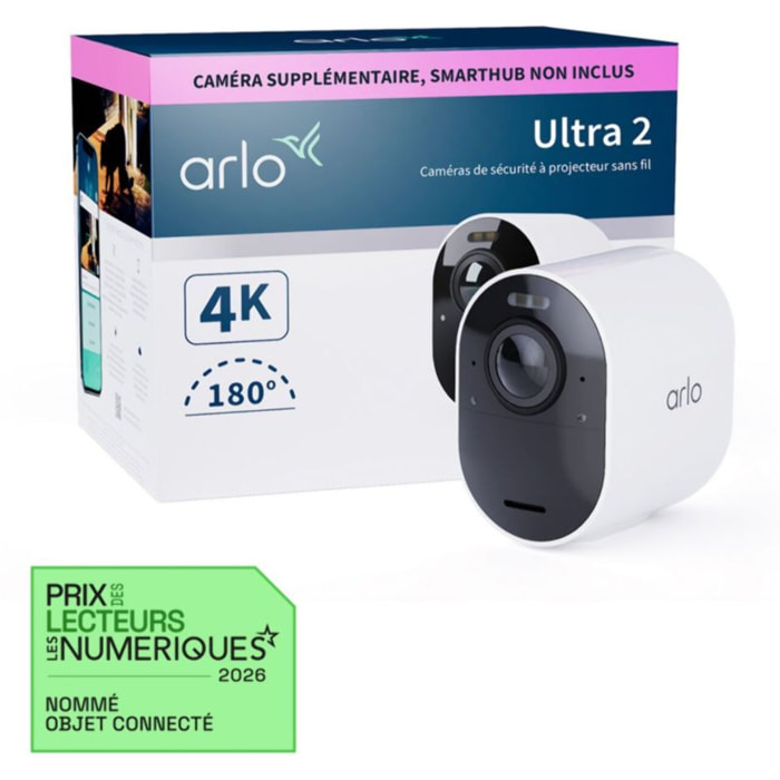 Caméra de surveillance ARLO extérieure blanche Ultra 2