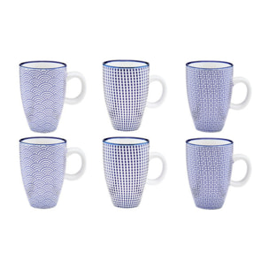 Tasse PATTERN 9cl - 6 pièces - Dark blue