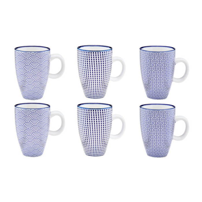 Tasse PATTERN 9cl - 6 pièces - Dark blue