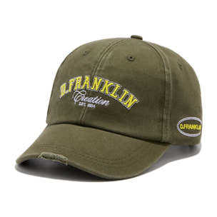 Gorra Varsity Unisex Color Lavado Verde Militar