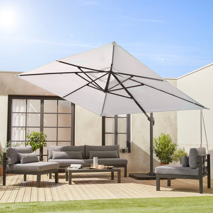 Parasol déporté rectangulaire 3x4m WIMEREUX
