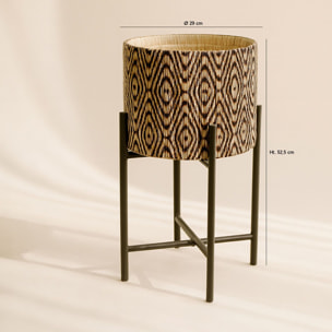 Cache pot sur pieds noirs 29 x h52cm YORI