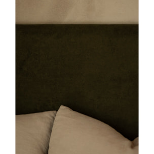 Cabecero tapizado en color verde de varias medidas