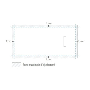 Receveur KINEDO découpable Kinerock Evo biolex rectangle gris pierre