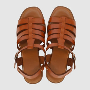 Sandalias de Piel - Cuero - Tacón: 9 cm