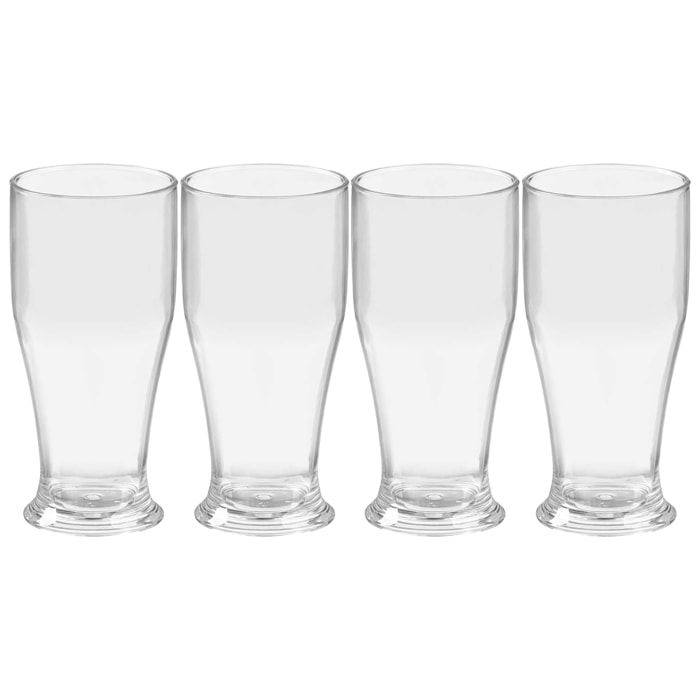 Set 4 vasos cerveza de 520ml acrilico