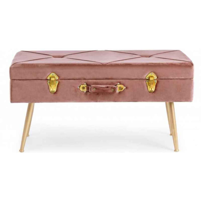PANCA CONTENITORE POLINA ROSA 80X34X42 cm