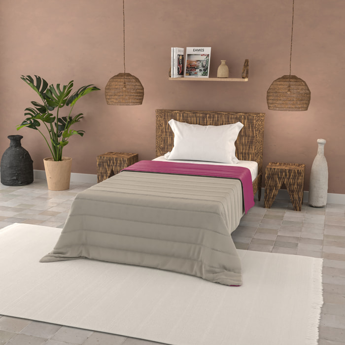 TRAPUNTINO ESTIVO BASIC PIAZZA E MEZZA, TINTA UNITA DOUBLEFACE