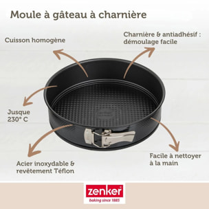Set de 4 ustensiles de pâtisserie moule à gâteaux 2 bols et spatule Black metallic Black mettallic Zenker  Black mettallic