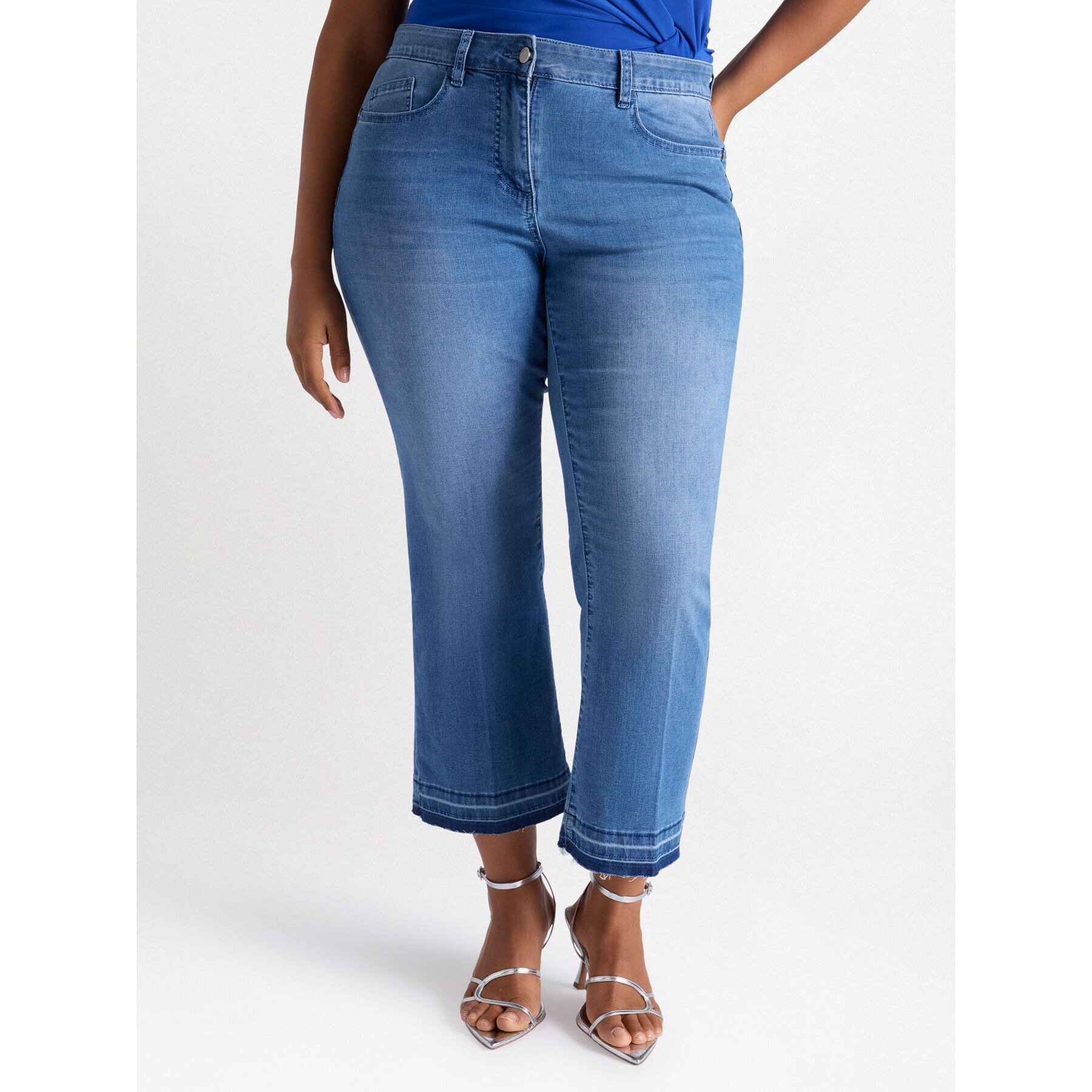 Fiorella Rubino - Vaqueros cropped - Azul