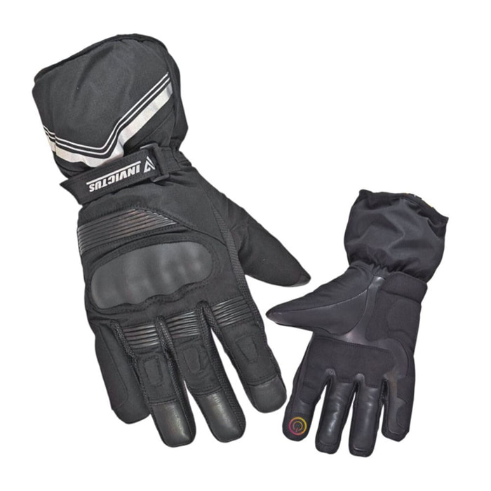 GUANTE POLAR NEGRO GRIS