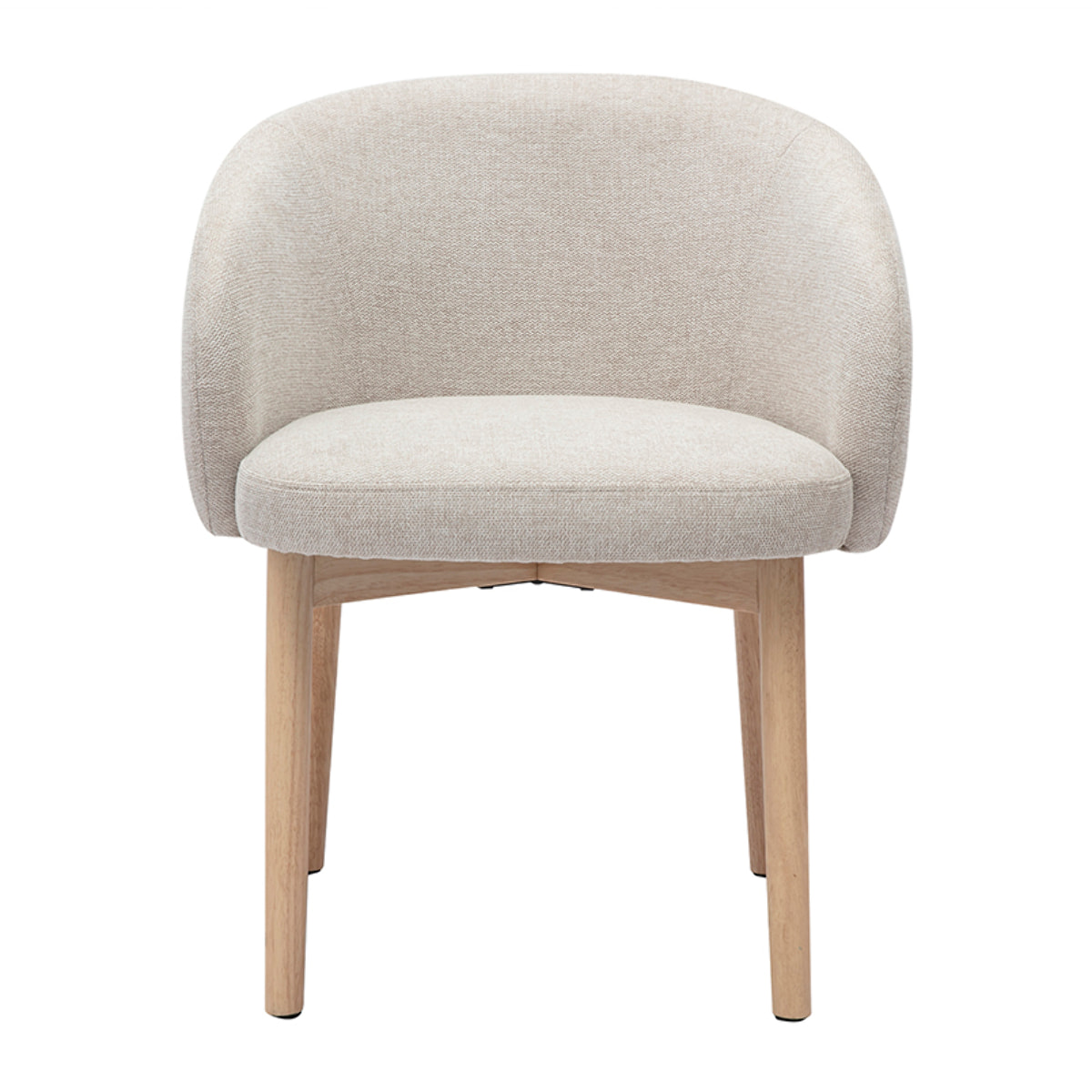 Chaises en tissu effet velours texturé beige et bois clair (lot de 2) TORVI