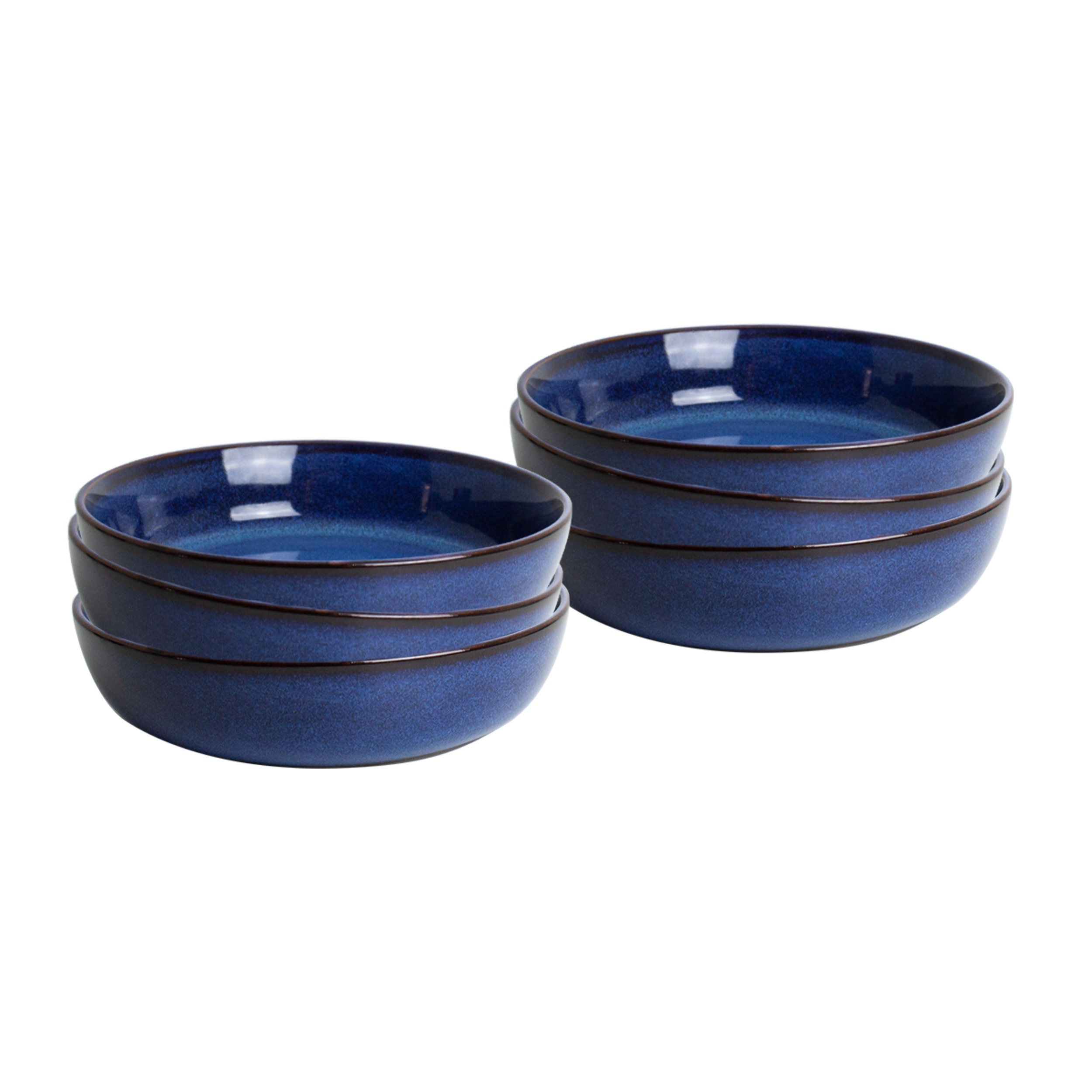 Lot de 6 assiettes creuses, BLUE MOON