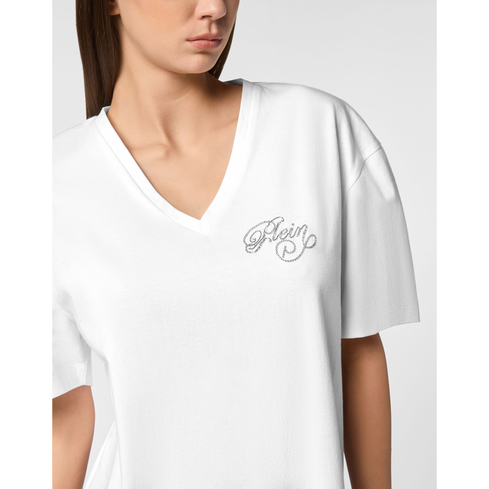 PHILIPP PLEIN T-Shirt V-Neck Ss SIGNATURE