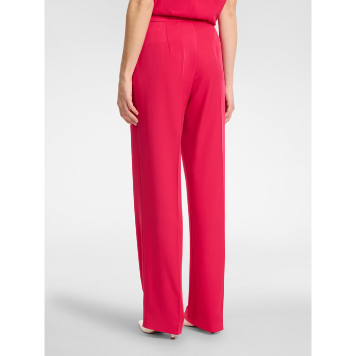 Elena Mirò - Pantalones de cady elástico - Fuchsia