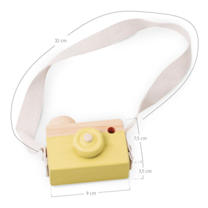 Cámara fotos PHOTOLOOM YELLOW de madera