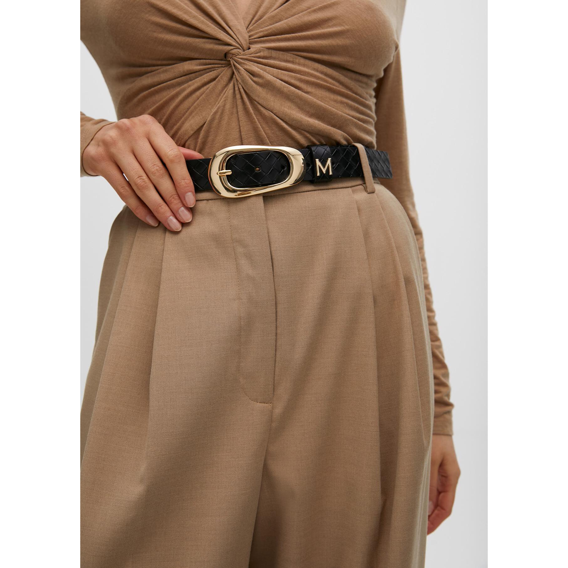 Cintura intrecciata effetto pelle