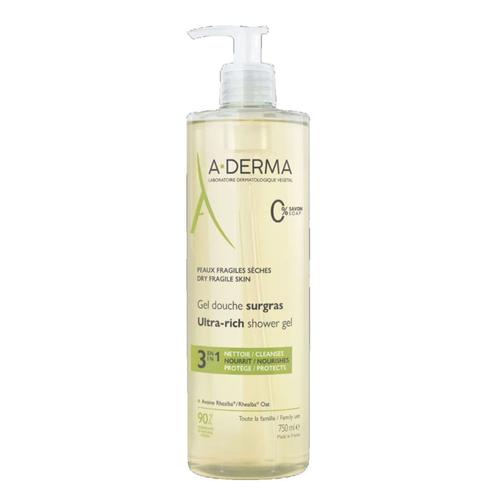 Les Indispensables - Gel Douche Surgras Peaux Fragiles Sèches