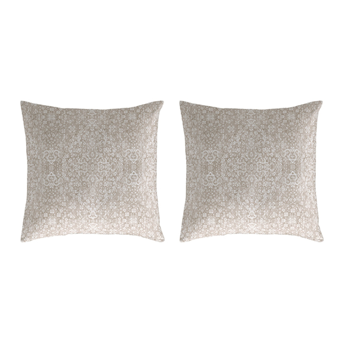 2 Fundas de almohada El Caballo 50x50 cm GIRALDA Lino - 100% algodón -