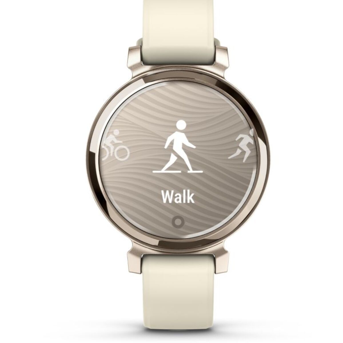Tracker d'activité GARMIN Lily 2 Cream Gold bracelet blanc coco
