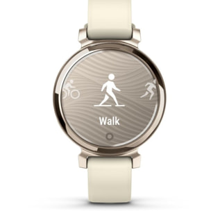 Tracker d'activité GARMIN Lily 2 Cream Gold bracelet blanc coco
