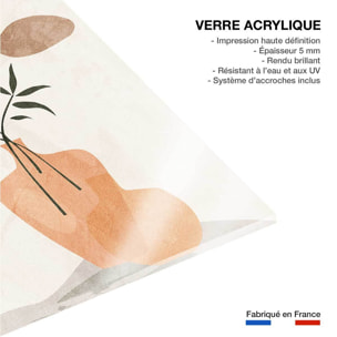 Tableau organique vase et minimalisme  Tableau plexiglas