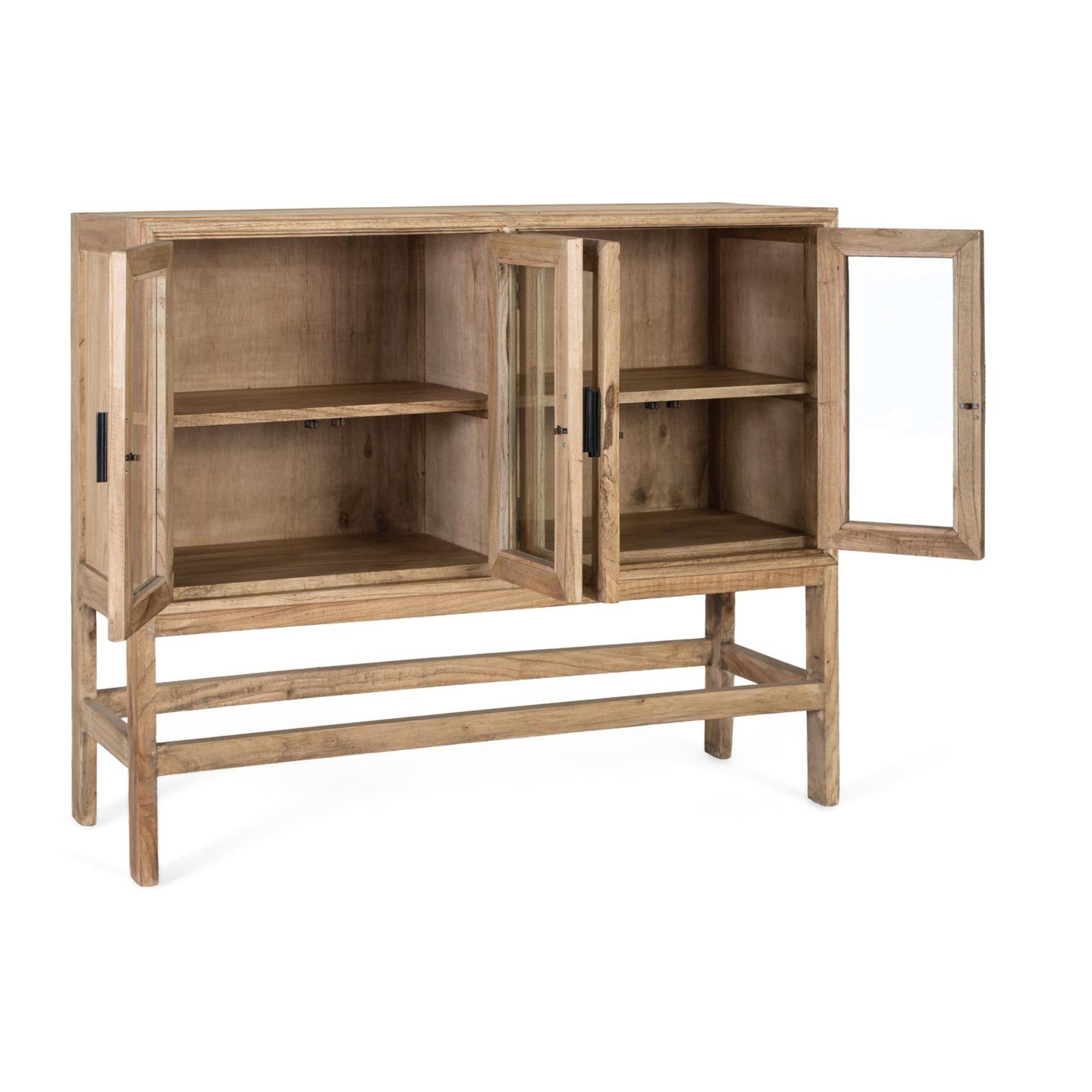 Vitrina de Madera de Mindi 120 Cm Estilo Contemporáneo - Escandinavo