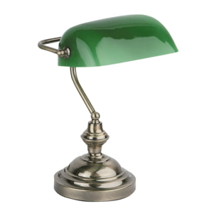 BANKER Lampe de table or vieilli