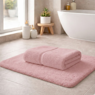 CASA MATTA Telo Bagno in Spugna di Puro Cotone 650 gr/mq_Rosa