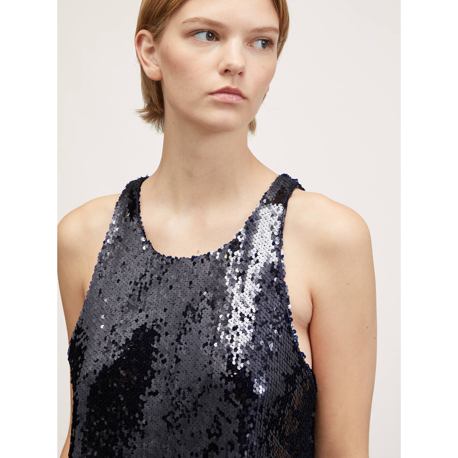 Motivi - Top in paillettes - Blu