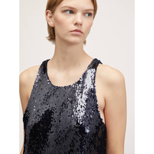 Motivi - Top in paillettes - Blu