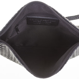 Oleggio Bolso bandolera Mujer.Piel auténtica Gamuza Grabado Espiga