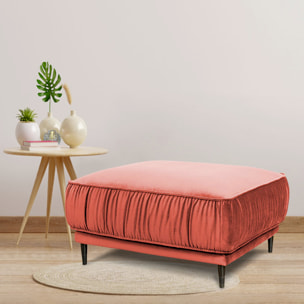 Pouf taille L Fiorenzo Velours Rose