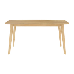 Table rectangulaire 6 personnes en bois clair 150 cm - Oman