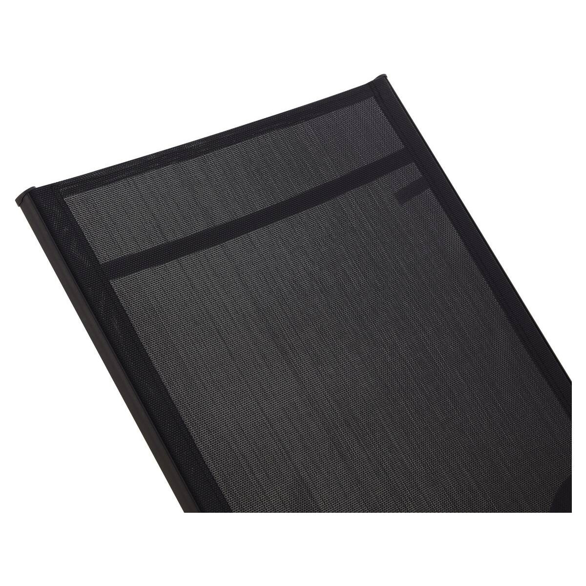 Lot de 2 Bains de soleil en métal avec accoudoirs "Farniente" - Noir