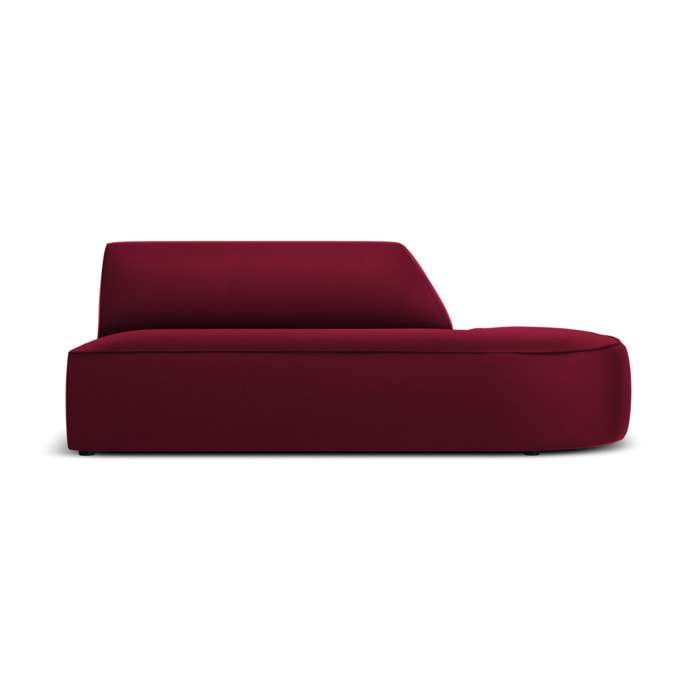 Canapé modulable droit "Charles" 2 places en velours rouge