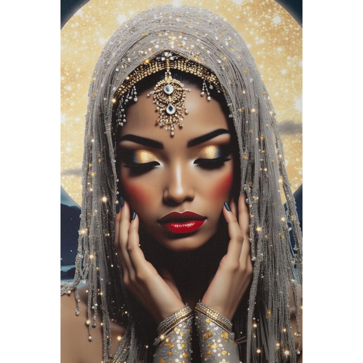 STAMPA C/LED SU TELA LACCATA C/CORNICE VENUS CM 70X4
X100