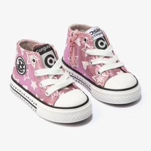 Zapatillas Altas de Bebés con Brillo en Rosa