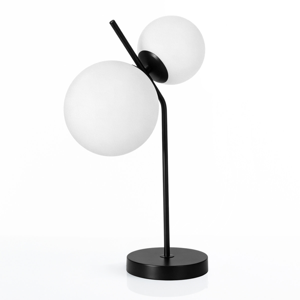 Lampe à poser Tomasucci HENGET, en verre et métal, blanc