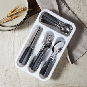Range Couverts 16pcs Gris Campus
