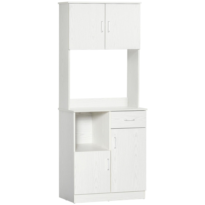 Alacena Buffet de Cocina de Melamina 71x41x178 cm Blanco