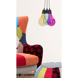 LAMPADARIO OKLAHOMA 3 LUCI OFFICINE55 MULTICOLORE