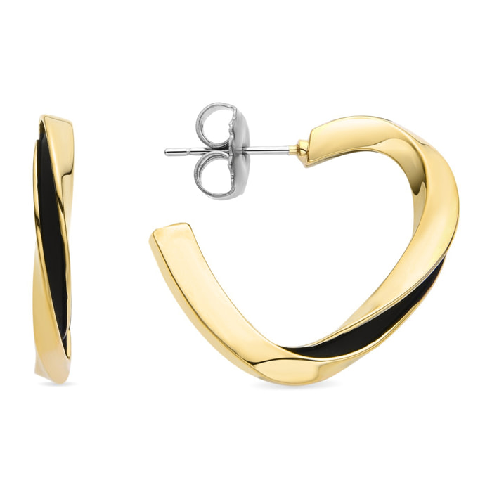Pendientes acabados en oro amarillo de 18K