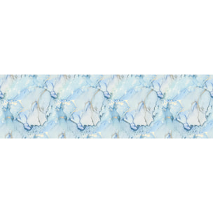 Revêtement sticker sol - EFFET MARBRE BLEU - Rouleau adhésif Protection Anti-dérapant