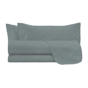 COMPLETO LETTO WATER WASHED, 100% Microfibra, No Stiro - GRIGIO CHIARO