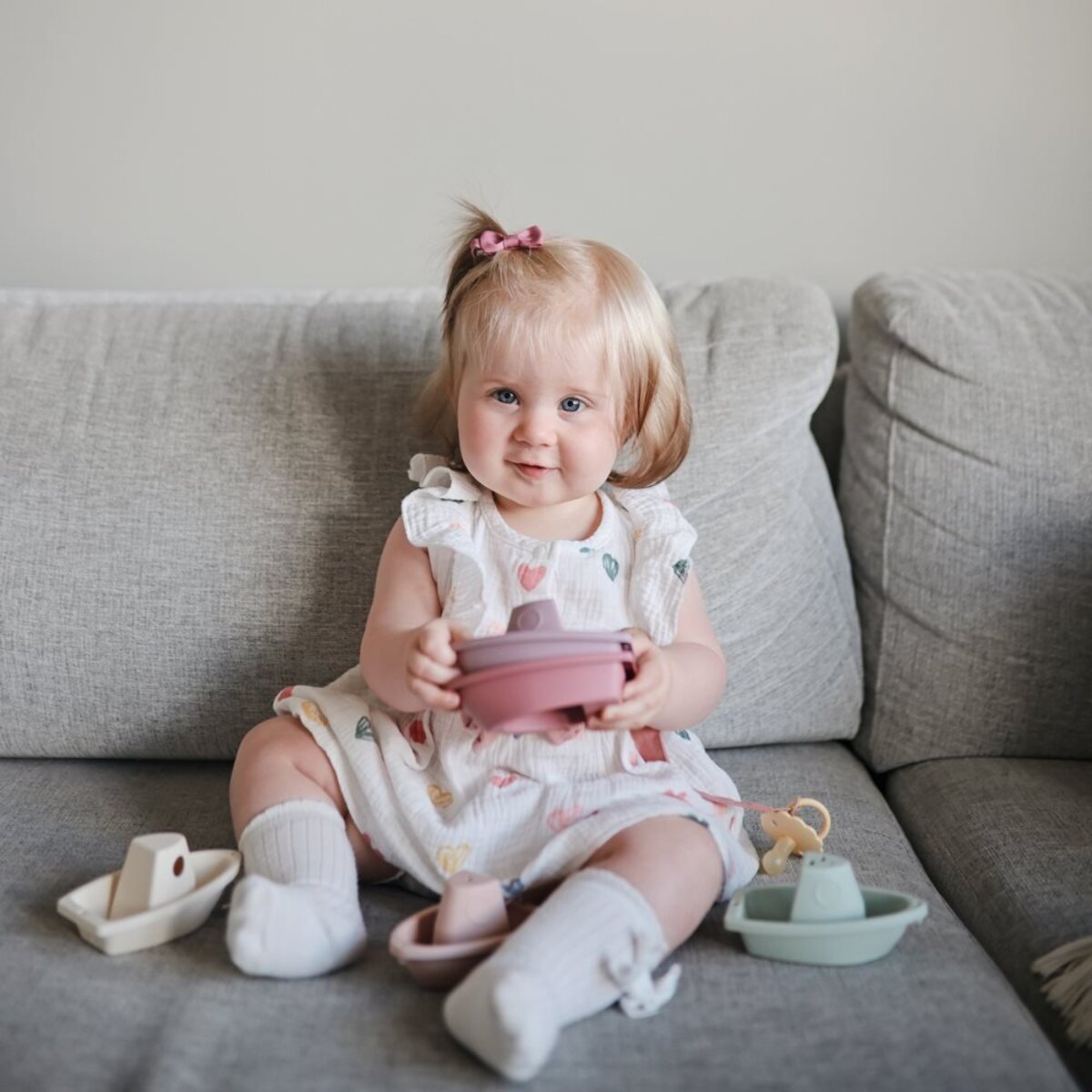 Mushie Pack 5 Barcos Baño Solid