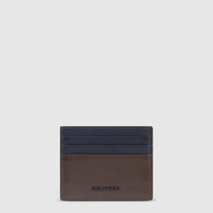 Piquadro Porte-cartes de crédit homme mince en cuir avec protection RFID
